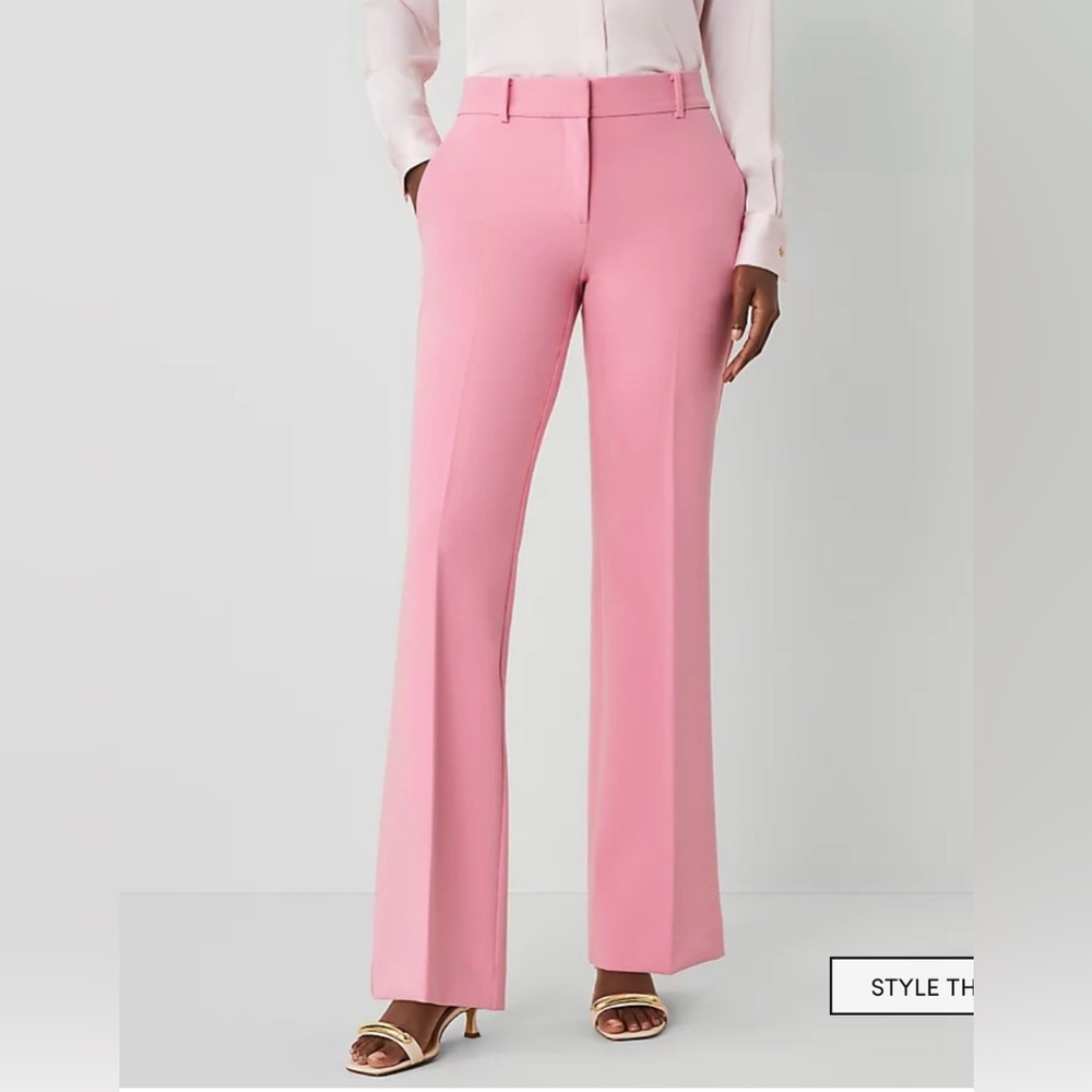 Ann Taylor The Jayne Trouser Pink Mid Rise Career Pants NWT Size 6 Petite